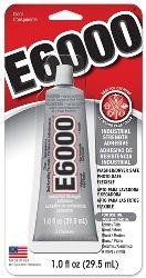 Универсальный клей для приклеивания страз и аппликаций к ткани E6000 CRAFT 1 oz.